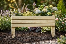 1 Meter Horizontal Wooden Picket Garden Border – Decorative Lawn Edging for Land