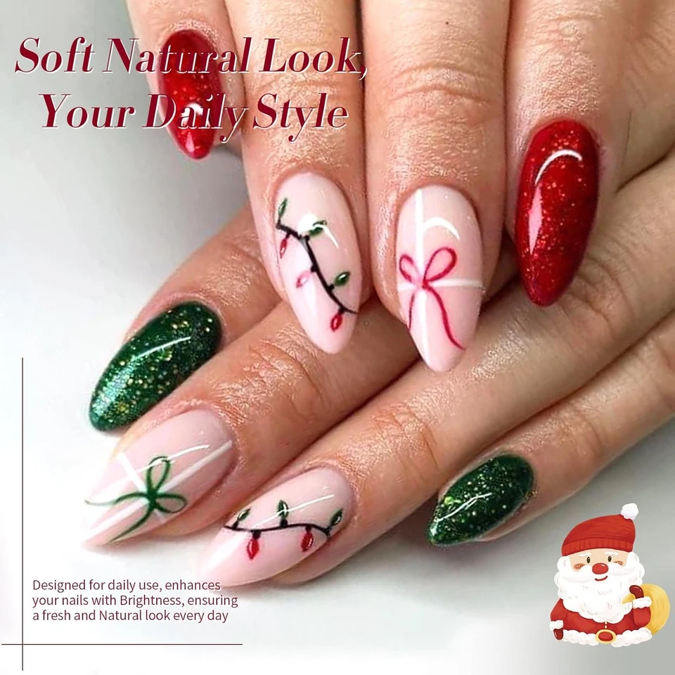 Born Pretty Gel Esmalte de Uñas Set 6 Colores,Primavera Verano Verde Rojo Dorado Glitter Co Foto 4 de 4