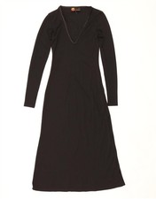 SUN'S LIFE Womens Long Sleeve Maxi Dress EU 34 XS Black Polyamide DD39
