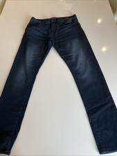 Mens Guess 32x30 Medium Rise Skinny Scotch Fit Dark Blue