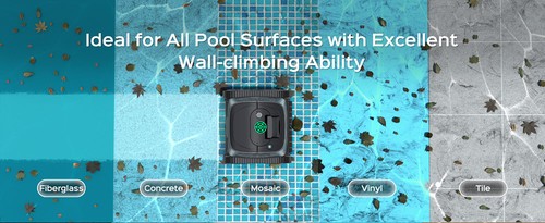 Robot piscina WYBOT C1, 150 min, arrampicata su parete, pianificazione intelligente del percorso 120-150m² - Foto 15 di 22