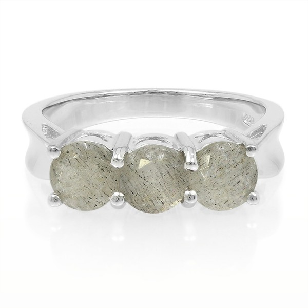 Cavill Spektrolith Ring 925 Silber Damen Rund 1,24Ct Eleganter Schmuck-image
