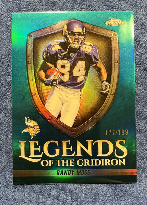 2025 Topps Chrome Legends of the Gridiron Randy Moss #LOG-25 Aqua .177/199