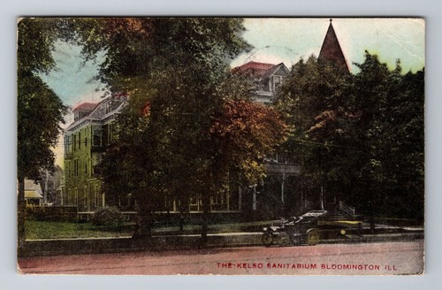 Bloomington IL-Illinois, The Kelso Sanatorium, Vintage c1908 Postcard