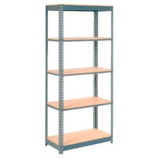Global Industrial Heavy Duty Shelving 36"W x 24"D x 96"H With 5 Shelves Wood