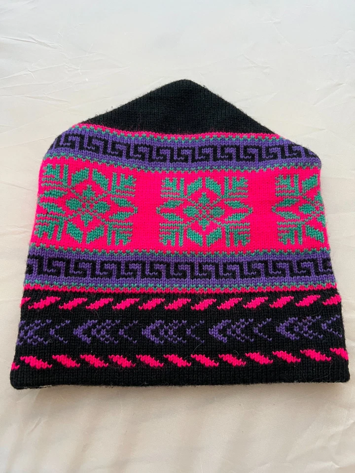 Gorro Vintage Años 80-90 Cara Norte Multicolor Esquí Snowboard Hecho en EE. UU. Foto 2 de 4