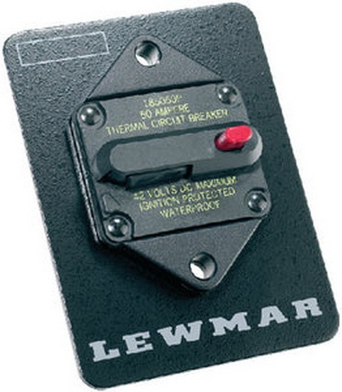 Disjoncteur thermique 50A Lewmar 68000348 réenclenchable pour guindeau de bateau