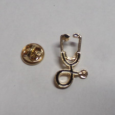 Novelty Brooch Hat Tie Tac Lapel Pin - Doctor's Stethoscope - New