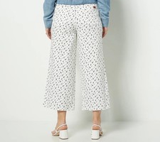 Peace Love World Petite Ankle Raw White Floral 2 New