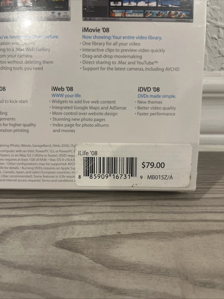 Apple iLife '08 2008 Retail Box Full Version for Mac MB015Z/A NOS NEW SEALED! - Image 3 of 4
