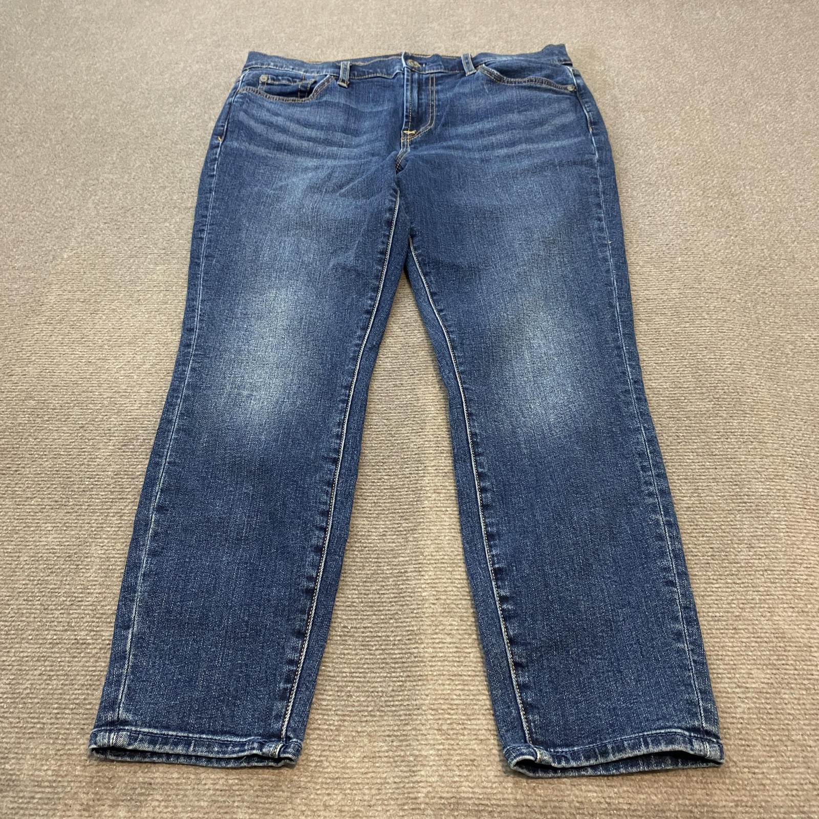 7 For All Mankind Gwenevere Jeans Womens 31 Mid Rise Ankle Skinny Stretch Denim