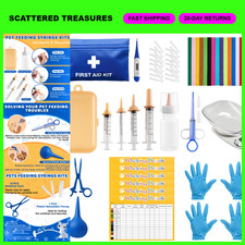52pcs Whelping Supplies Kit for Puppies Kittens, Bottle Feeding, Collars, Ther