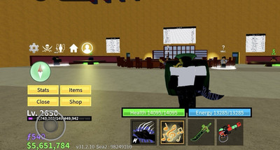 *CLEAN* Blox Fruits Game Account Lv 2650 v3.12.10-Sea2 Ghost Magma Light Saber