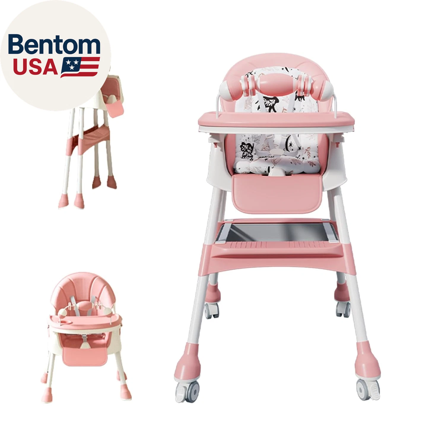 4-In-1 Baby High Chair for Babies & Toddlers, Foldable High Chair with Detachabl
Opens in a new wind