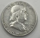 1950 Philadelphia 50C Silver Franklin Half Dollar