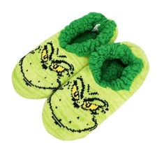 Dr. Seuss The Grinch Big Face Knit Slipper Socks by Bioworld Youth Shoe Sz 13-8