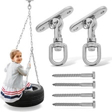 Heavy Duty 2000lb Tire Swing Swivel Hanger Kit 2pk - 360 Degree Spinner Swing Ha