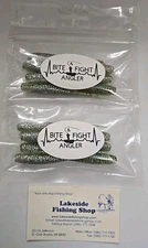 2 PACKS BITE & FIGHT ANGLER 3.5" FLICKER FLUKE SOFT PLASTIC FISHING LURES