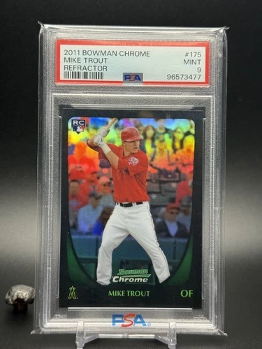 2011 Bowman Chrome Refractor #175 Mike Trout PSA 9