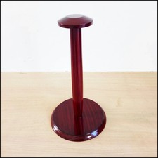 Medieval Wooden Armor Helmet Stand Red Color Wooden Armour Stand For helmet wood