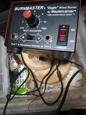 Burnmaster Eagle Woodburner Dual Port Mastercarver Two Books Wood Leather Lot