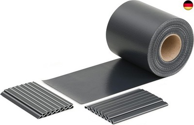 Sichtschutzstreifen 50 Meter x 19 cm inkl. 30 Clips - diverse Farben (50 m, Anth