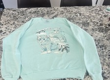 Women s/Tween/Girls Vintage 90 s Kitten Sweatshirt Size Medium