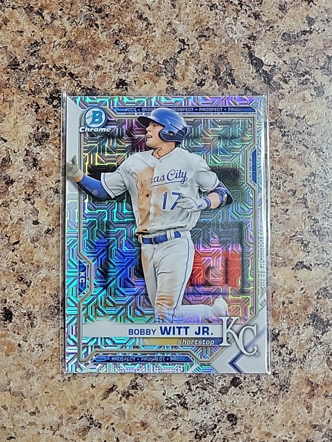 Bobby Witt Jr. 2021 Bowman #BCP-1 Chrome Prospects Mojo Refractor Royals