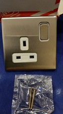 Mk Single Socket Brushed Steel K24357 Brand New Sealed