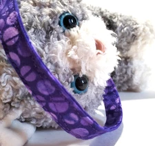 "New" Royal Purple Princess Fabric Cat Collar Handmade, Breakaway Buckle