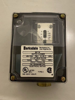 #ad Barksdale 9617 6 Type 4 Pressure Switch 15000 PSI – New in Original Package $485.00