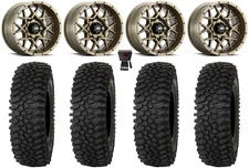 ITP Hurricane 14" Wheels Bronze 27" Roctane ST Tires Yamaha YXZ1000R