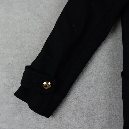 Juicy Couture Coat Womens Large Wool Blend Military Peacoat Gold Button Jacket - Picture 17 of 23