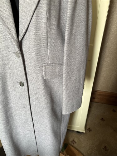 NEXT Ladies Pale Grey Long Lined Tailored Single Breasted Smart Coat Size 16 NEW - Picture 5 of 19