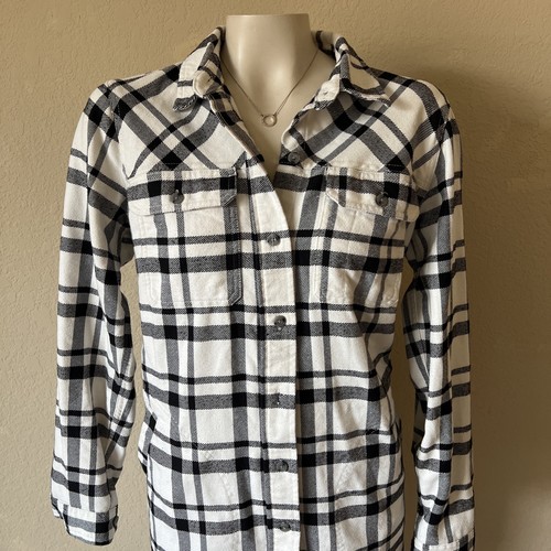 Duluth Trading Damen Flanell Staubtuch Folklore Größe Small schwarz weiß  - Bild 6 von 11