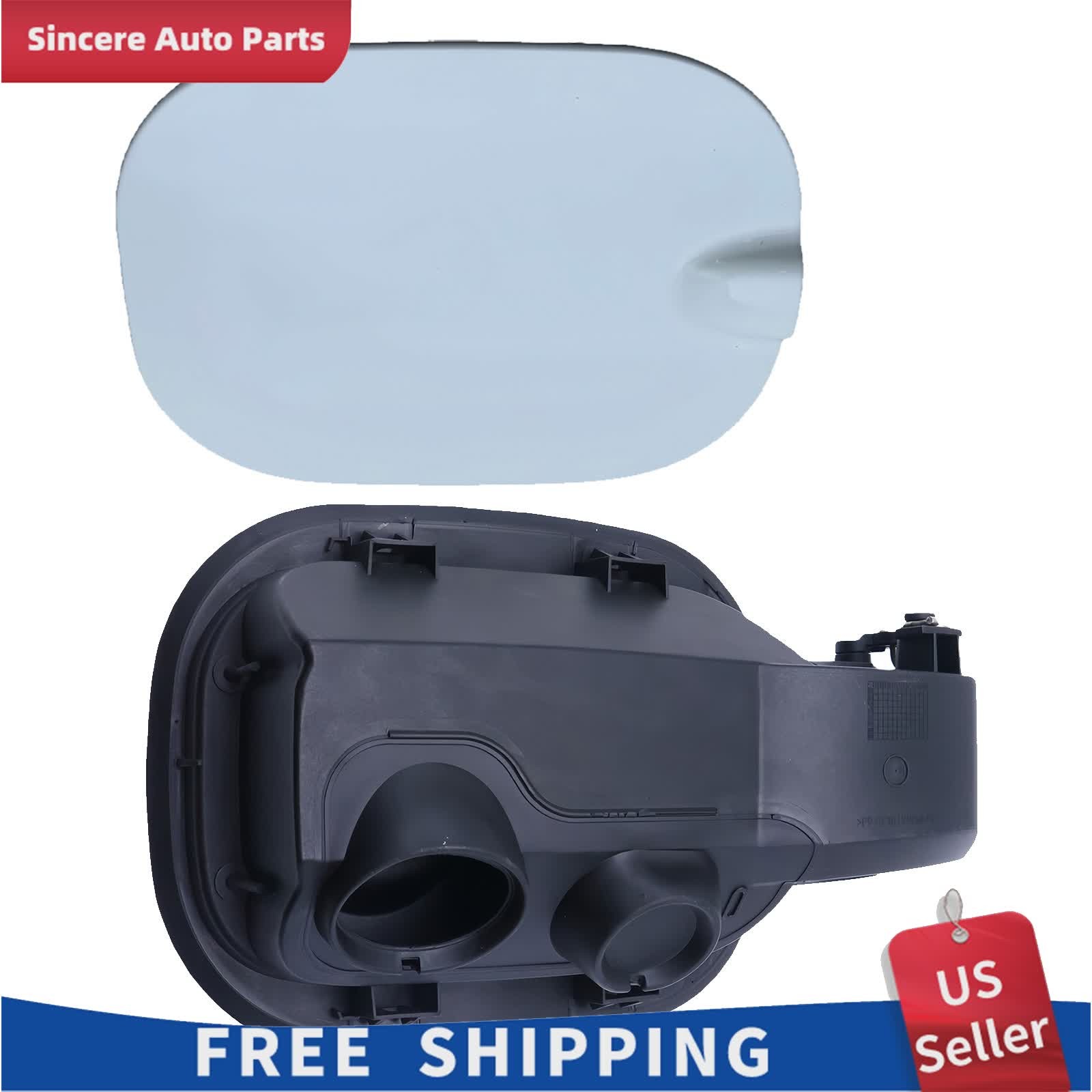 Fuel Tank Filler Pipe Housing with white Cap Door For 19-25 Chevy Silverado 1500 thumbnail 19