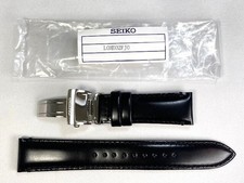 L0HE02FJ0 SEIKO Prospex 20mm leather belt calf black for HBC009J/6R54 00B0 etc.