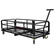 Heavy Duty Hitch Mount Cargo Carrier with Wheels and Handle - 500 Lbs Capacity