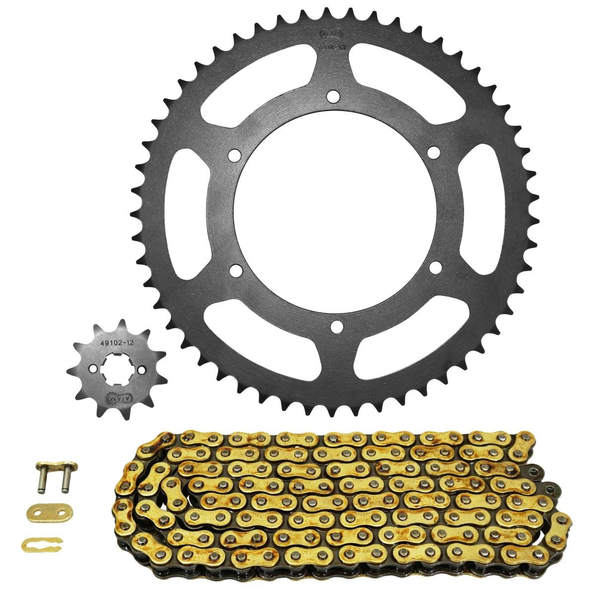 Kit chaîne Derbi 50 GPR Racing pour remplacer transmission usée