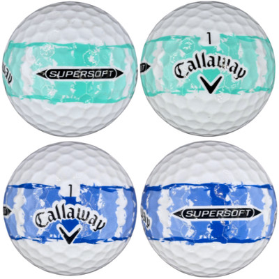 Callaway Supersoft Distressed Blue and Teal 12 Near Mint AAAA Used Golf Balls