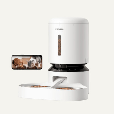 PETLIBRO Granary Smart Camera Pet Feeder 5L White Dual Food Tray
