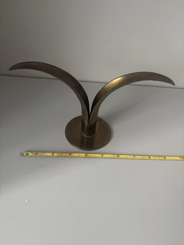 Candelabro vintage de metal Ystad hecho en Suecia latón Foto 4 de 4