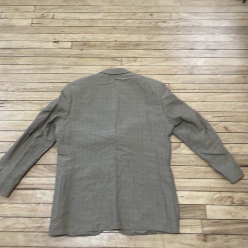 STRUCTURE Linen Blazer Men 42 Brown Vintage 90s Retro Sport Coat Summer Comfort - Picture 15 of 24