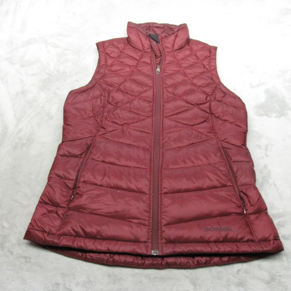 Женский пуховик Columbia средний темно-бордовый Omni Heat Packable легкий пуховик - Изображение 2 из 4