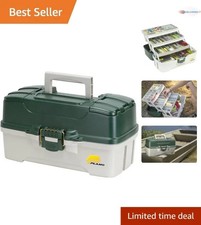 Plano 3-Tray Tackle Box w/Duel Top Access - Dark Green Metallic/Off White