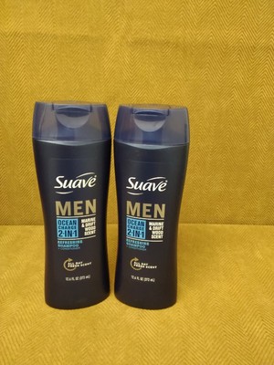 2 x Suave Men Ocean Charge 2-in-1 Refreshing Shampoo & Conditioner 12.6oz