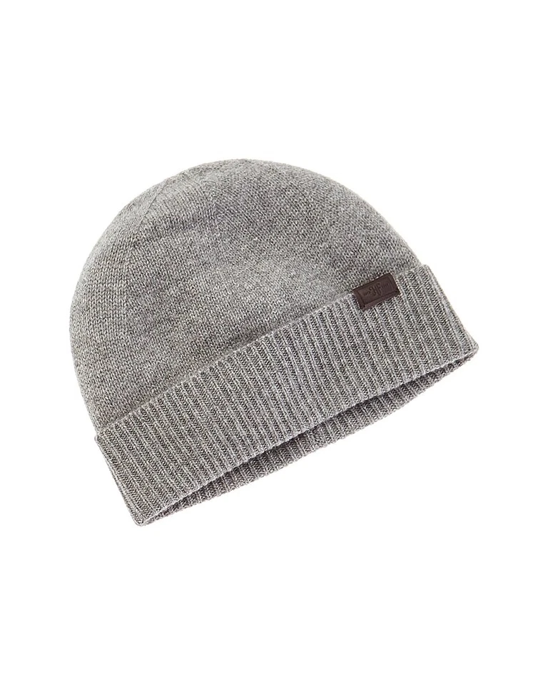 Hickey Freeman Rib Cuff Jersey Cashmere Beanie Men's Os