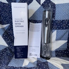 Mark & Graham Stainless Steel Electric Wine Opener BRAND NEW, sealed in box     