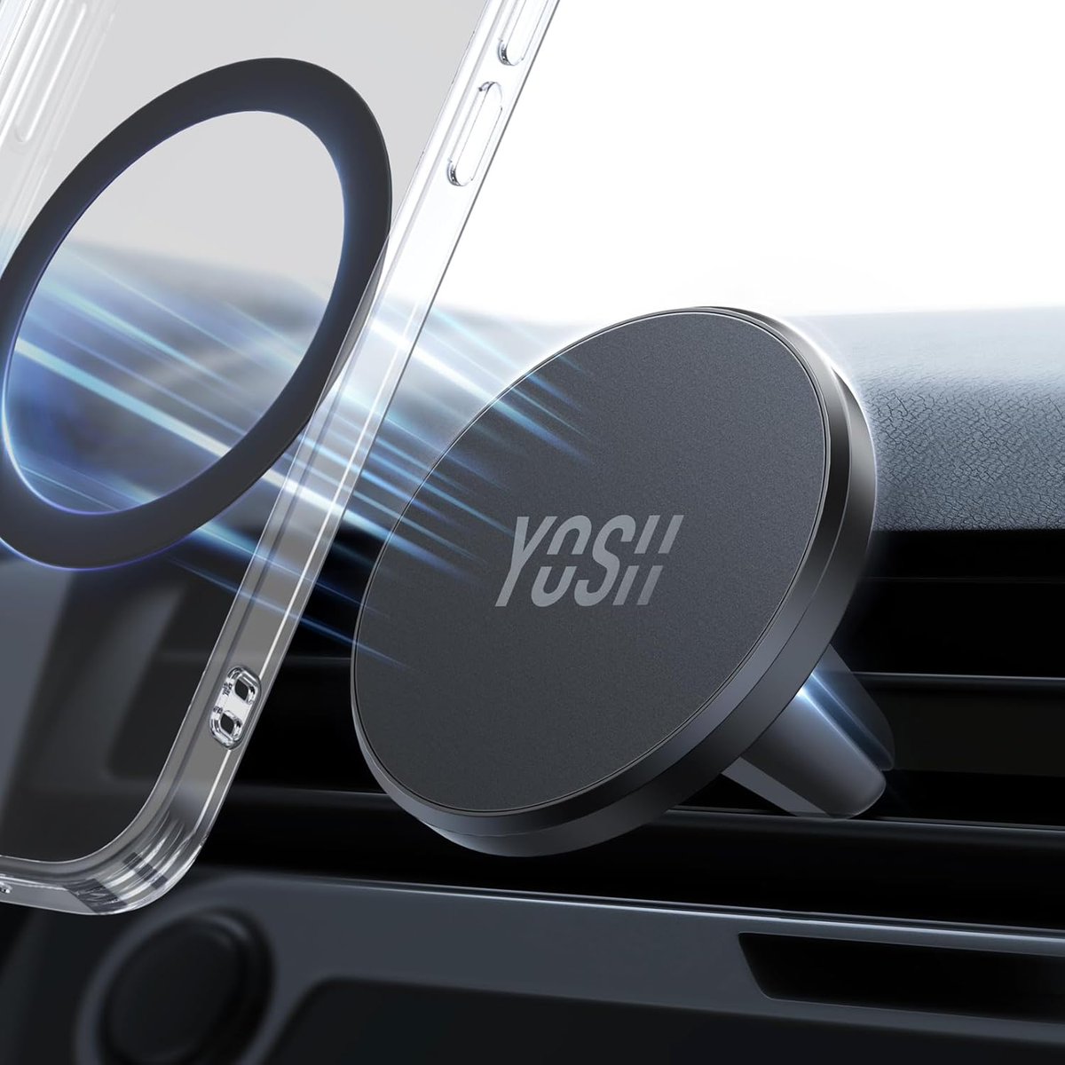 YOSH Magnetic Phone Car Mount Air Vent with Mag-Safe-Supportable Plate, No  Inter