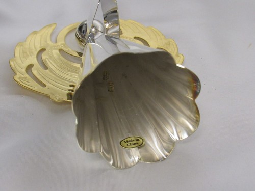 Vintage Brass Silver Plated Angel Candle Holder with Matching Snuffer - Picture 12 of 14